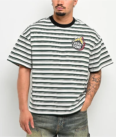 Adam Bomb Signage Striped White T-Shirt