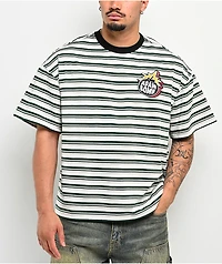 Adam Bomb Signage Striped White T-Shirt