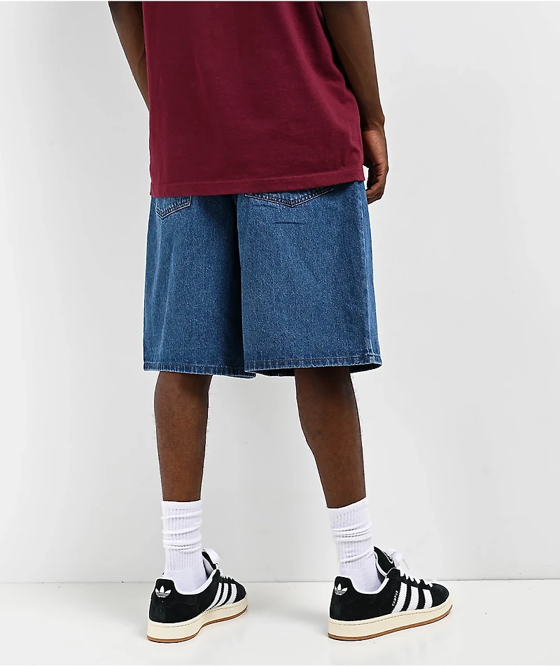 Adam Bomb Speed Blue Denim Baggy Shorts