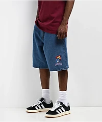 Adam Bomb Speed Blue Denim Baggy Shorts