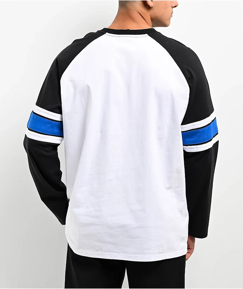 Adam Bomb Speed White & Black Long Sleeve Raglan T-Shirt