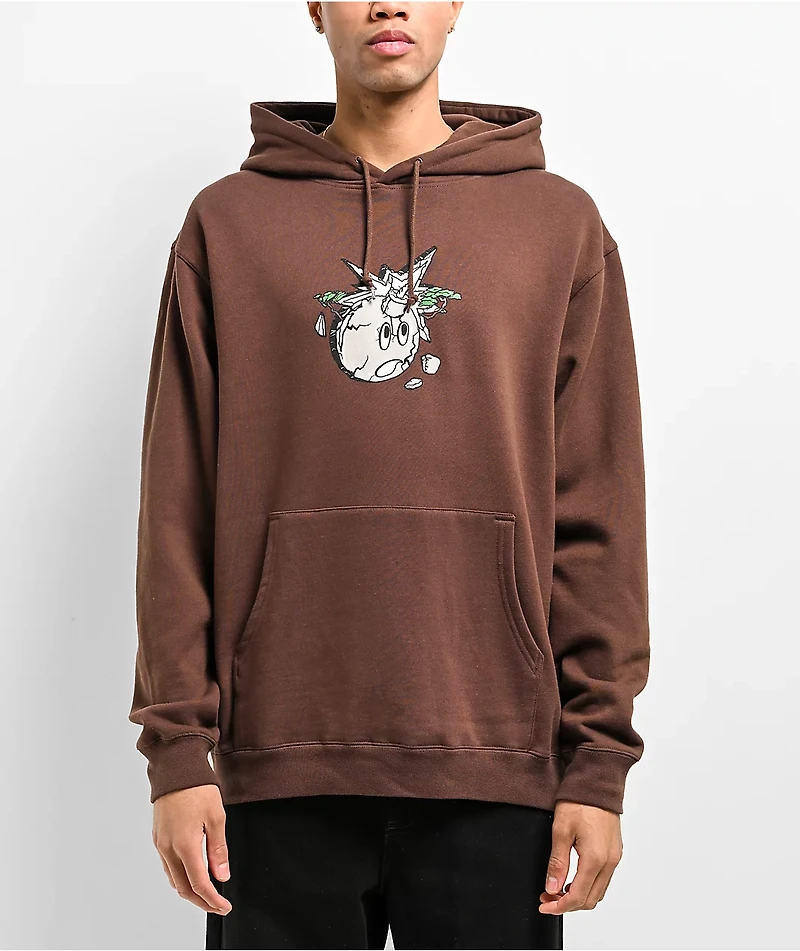 Adam Bomb Stone Brown Hoodie
