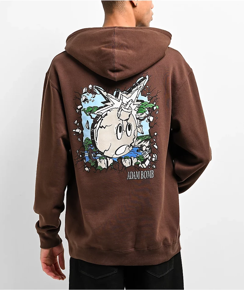 Adam Bomb Stone Brown Hoodie
