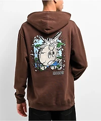 Adam Bomb Stone Brown Hoodie