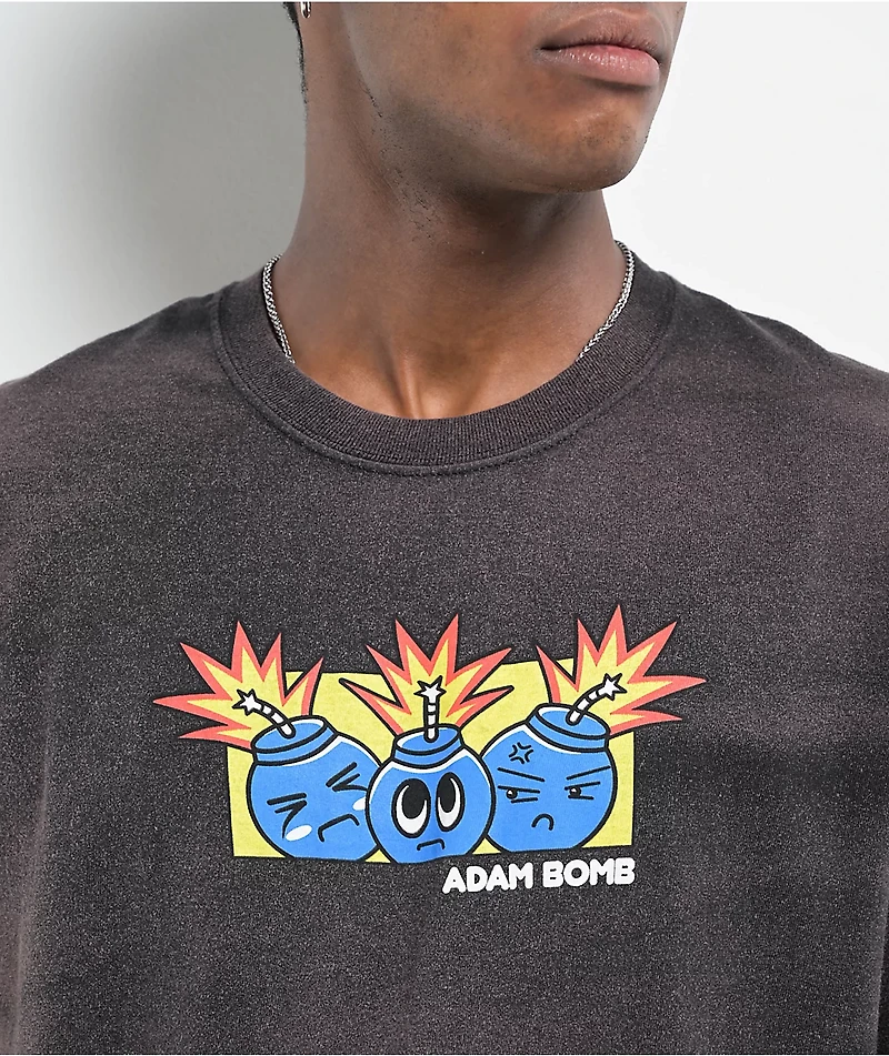 Adam Bomb Threes Company Black Wash T-Shirt