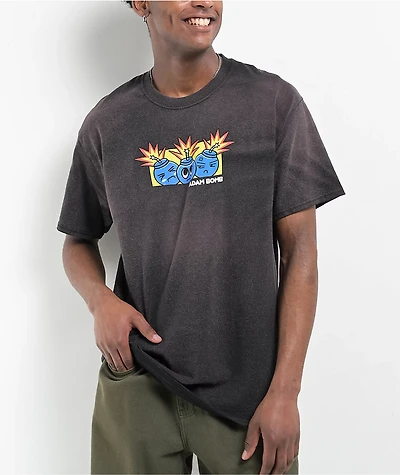Adam Bomb Threes Company Black Wash T-Shirt