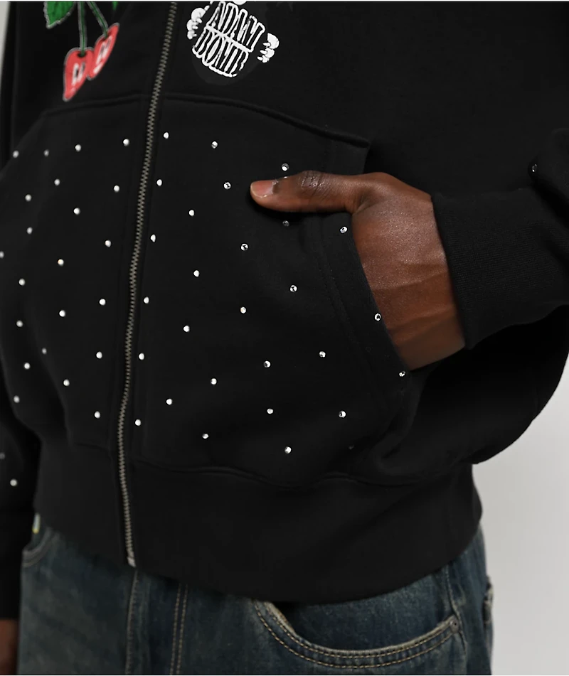 Adam Bomb Variety Patch Black Zip Hoodie