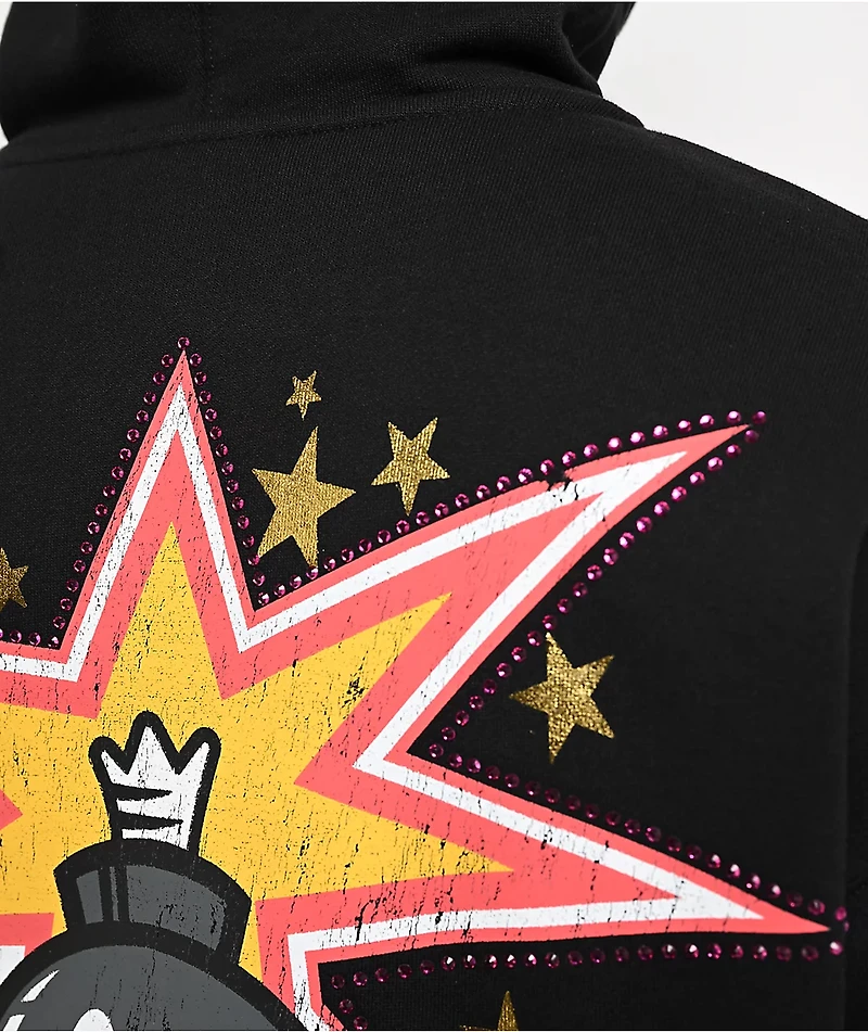 Adam Bomb Variety Patch Black Zip Hoodie