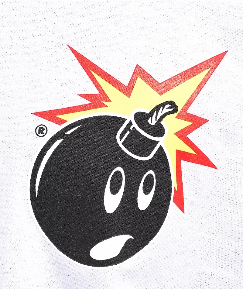 Adam Bomb White Long Sleeve T-Shirt