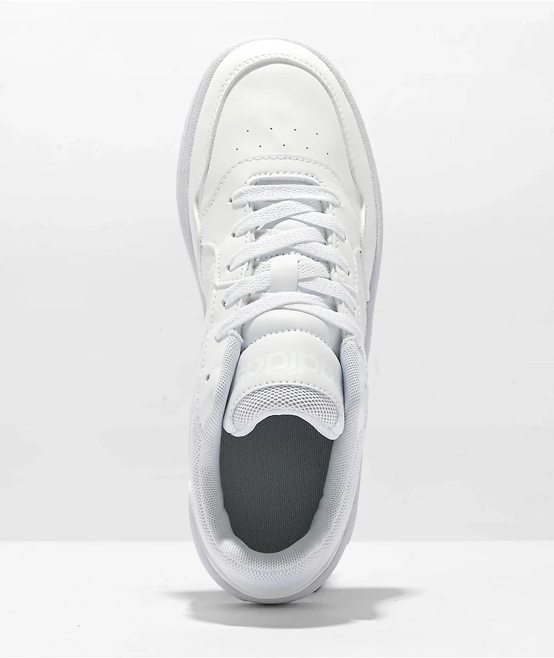 Adidas Kids Hoops 3.0 White Shoes