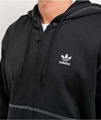 Adidas Originals Trefoil Essentials Black Zip Hoodie