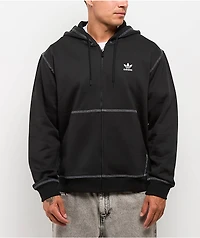 Adidas Originals Trefoil Essentials Black Zip Hoodie