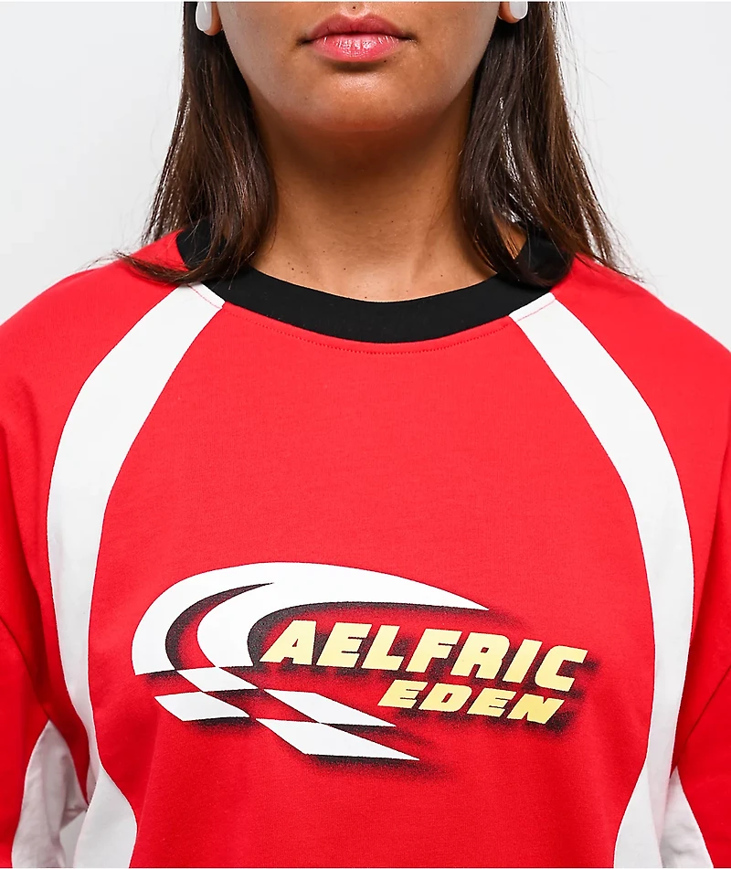 Aelfric Eden Colorblock Racing Red T-Shirt