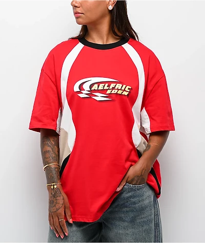Aelfric Eden Colorblock Racing Red T-Shirt