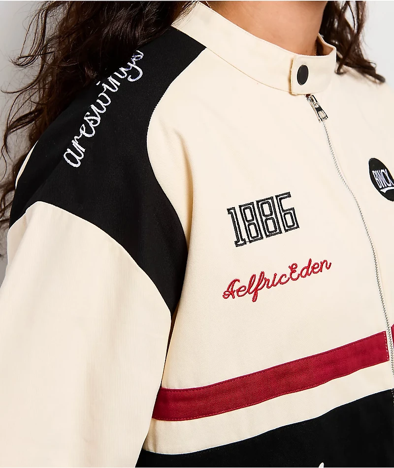 Aelfric Eden Racing Zip Up Cream Heavyweight Jersey