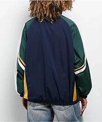 Aelfric Eden Vintage Blue & Green Colorblock Zip Jacket