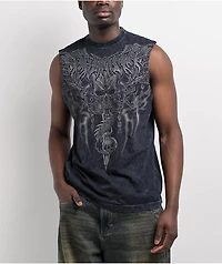Afflicition Primal Tech Obsidian Lava Wash Tank Top