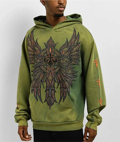 Affliction Absolution Vintage Green Potassium Wash Hoodie