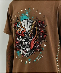 Affliction Alley Wreck Brown T-Shirt