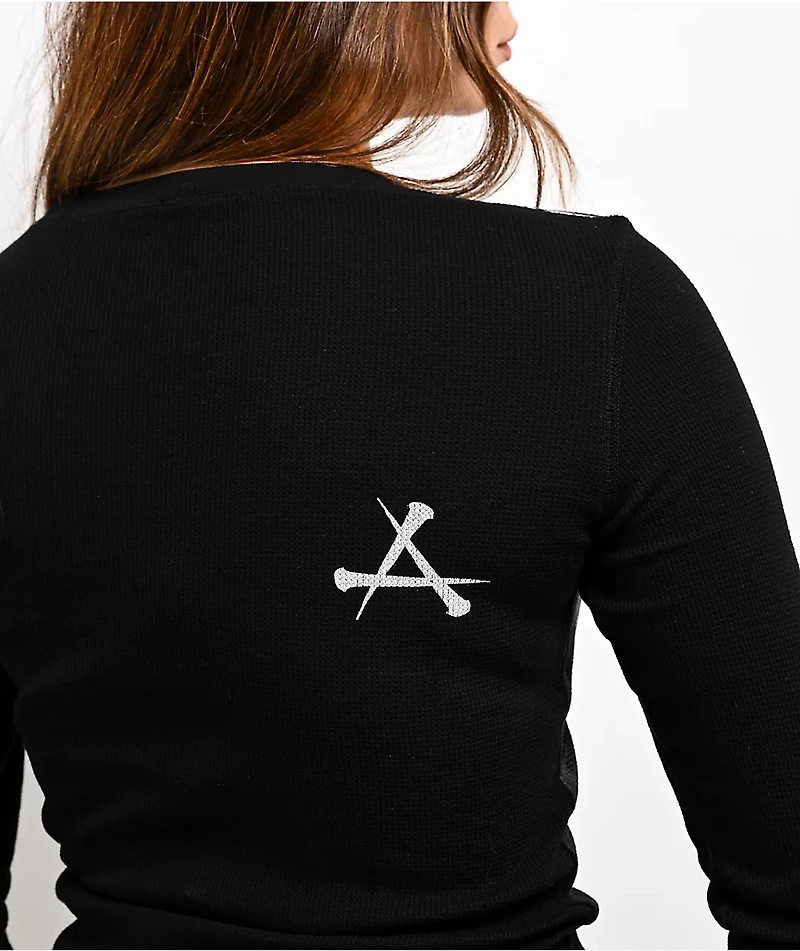 Affliction Angelo Black Thermal Long Sleeve T-Shirt