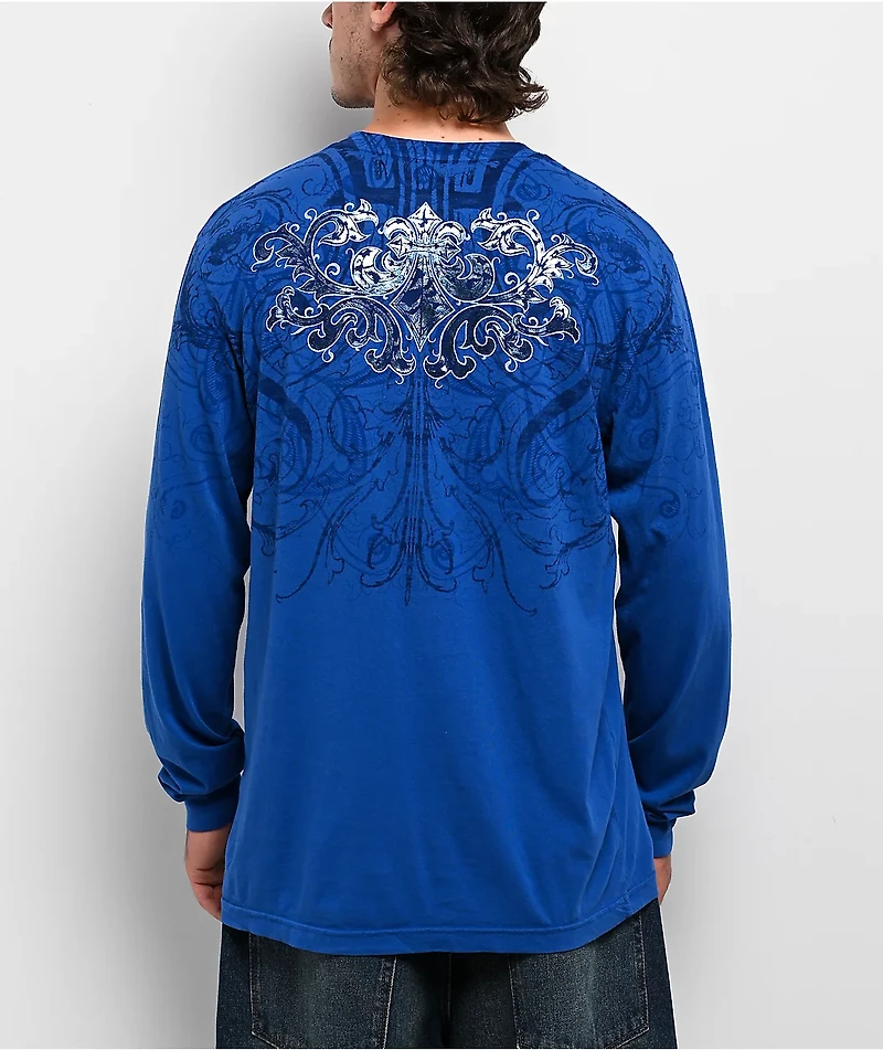 Affliction Artifact Dark Blue Long Sleeve T-Shirt