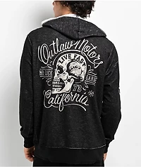 Affliction Awakening Reversible Grey Lava & Black Lava Wash Zip Hoodie