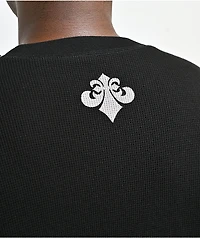 Affliction Ayala Black Thermal Long Sleeve T-Shirt