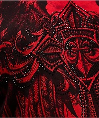 Affliction Ayala Rhinestone Red T-Shirt