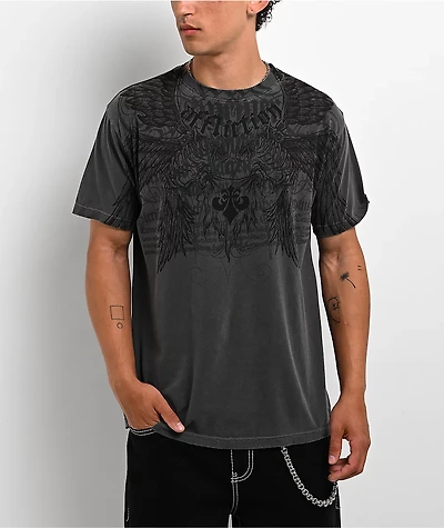 Affliction Birds Of Prey Charcoal T-Shirt