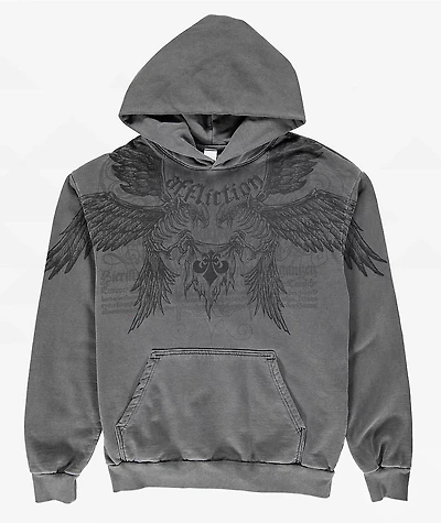 Affliction Birds Of Prey Grey Wash Hoodie