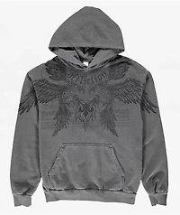 Affliction Birds Of Prey Grey Wash Hoodie