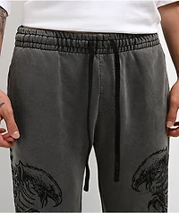 Affliction Birds Of Prey Grey Wash Sweatpants