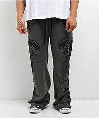 Affliction Birds Of Prey Grey Wash Sweatpants