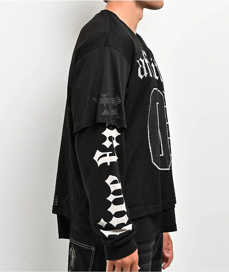 Affliction Black Jersey 2fer T-Shirt
