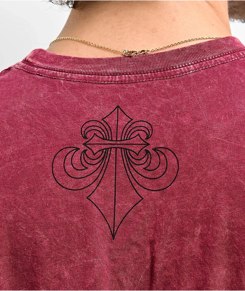Affliction Black Knight Burgundy T-Shirt