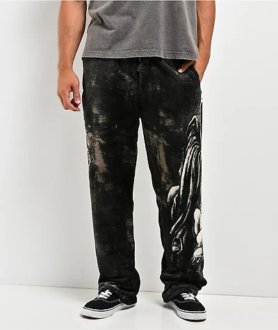 Affliction Black Night Plush Lounge Pants