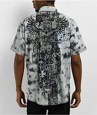 Affliction Blackpool Crust Charcoal Wash Short Sleeve Button Up Shirt