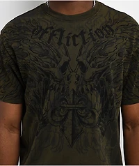 Affliction Burn Green T-Shirt