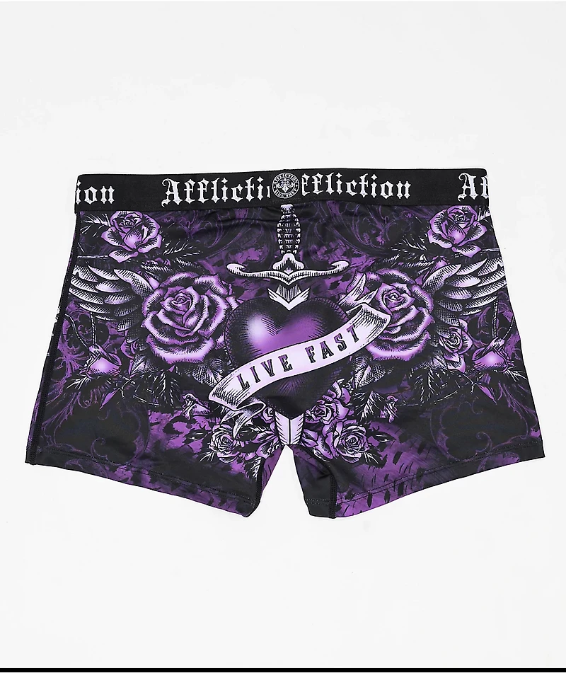 Affliction Carbon Purple Boyshort Underwear