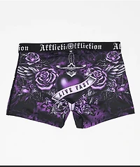 Affliction Carbon Purple Boyshort Underwear