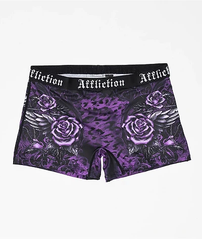 Affliction Carbon Purple Boyshort Underwear