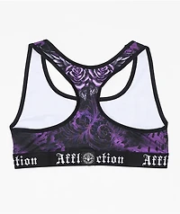 Affliction Carbon Purple Sports Bra