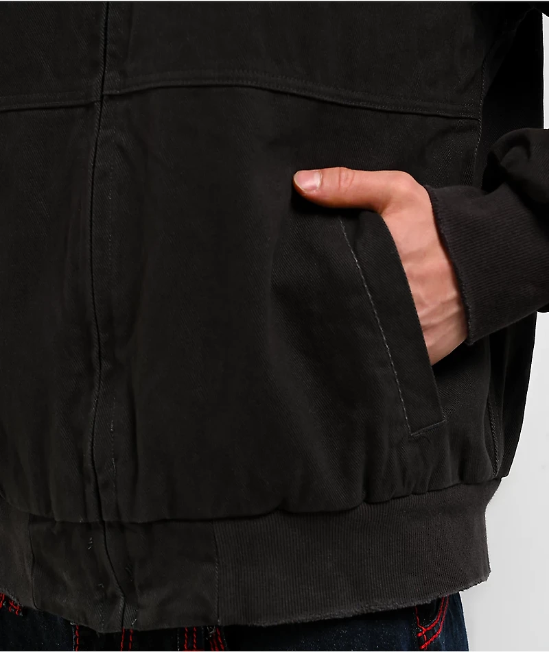 Affliction Catharsis Black Hooded Canvas Jacket