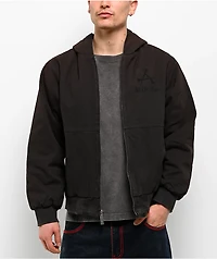 Affliction Catharsis Black Hooded Canvas Jacket