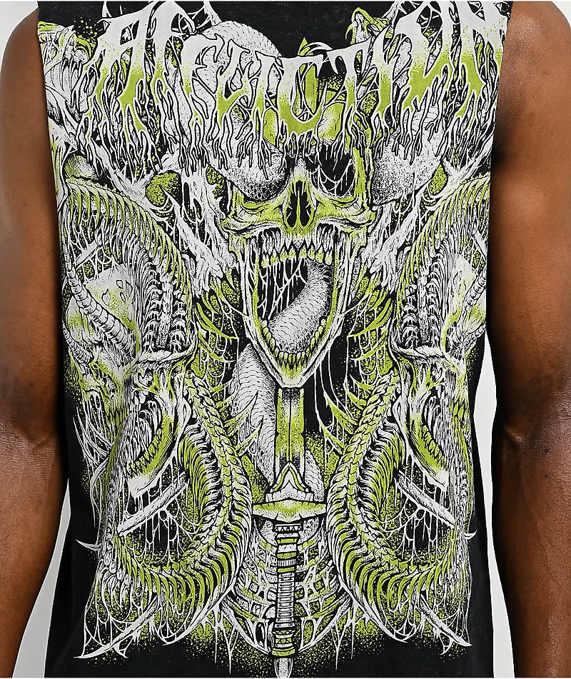 Affliction Caustic Abyss Black Lava Wash Tank Top