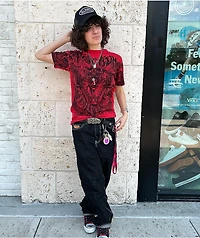 Affliction Caustic Abyss Red T-Shirt