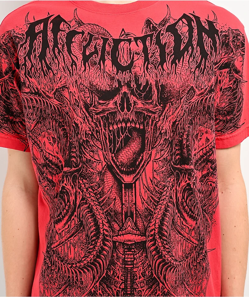 Affliction Caustic Abyss Red T-Shirt