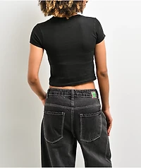 Affliction Club Chapter Black Wash Crop T-Shirt