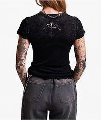 Affliction Collapse Black Burnout T-Shirt