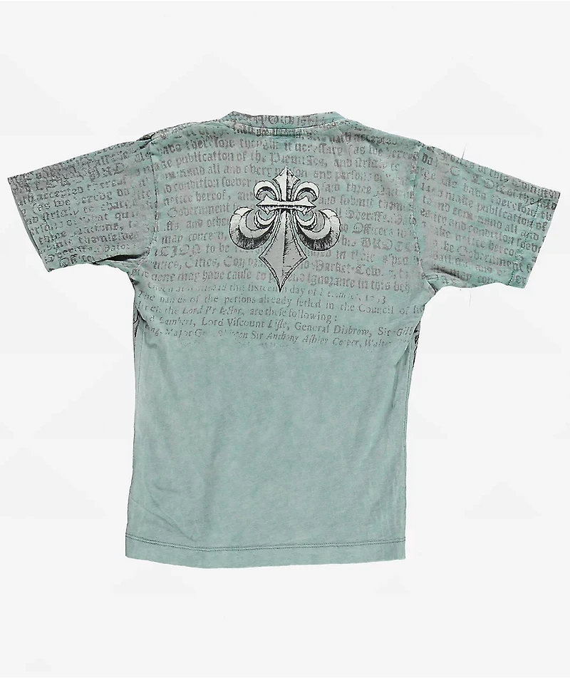 Affliction Collapse Blue Wash V-Neck T-Shirt
